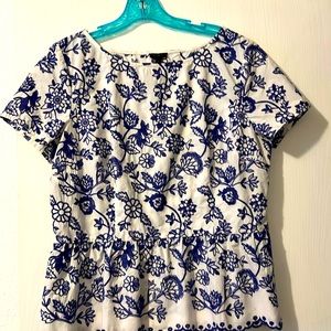 Talbots cropped top. Zipper down left side, so made to wear tight